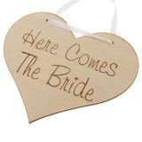 Maxbell Here Comes The Bride Wedding Pageboy Flowergirl Wooden Sign Portable Ornaments - Aladdin Shoppers