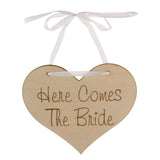 Maxbell Here Comes The Bride Wedding Pageboy Flowergirl Wooden Sign Portable Ornaments - Aladdin Shoppers