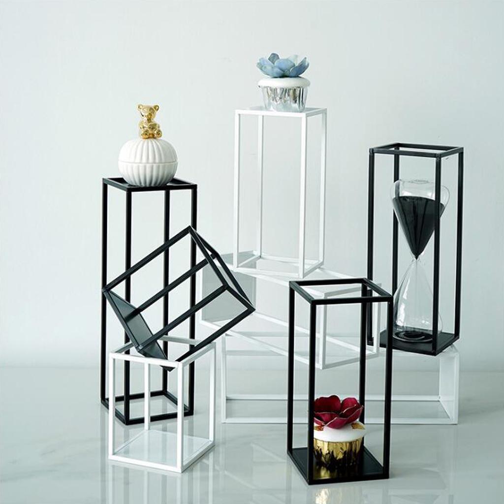 Maxbell Home Decor Rectangular Display Stand for Plants Art Crafts Black 13.5cm - Aladdin Shoppers