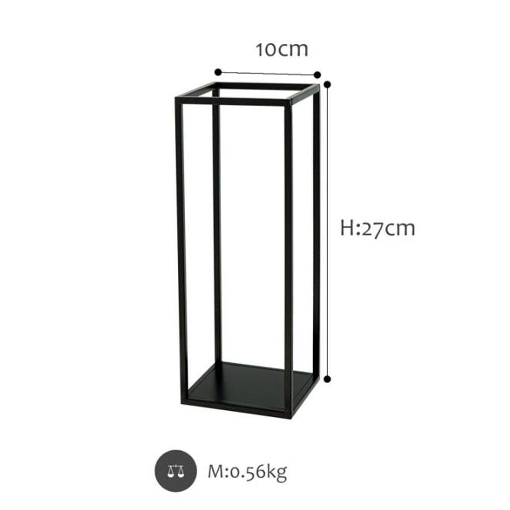 Maxbell Home Decor Rectangular Display Stand for Plants Art Crafts Black 27cm - Aladdin Shoppers
