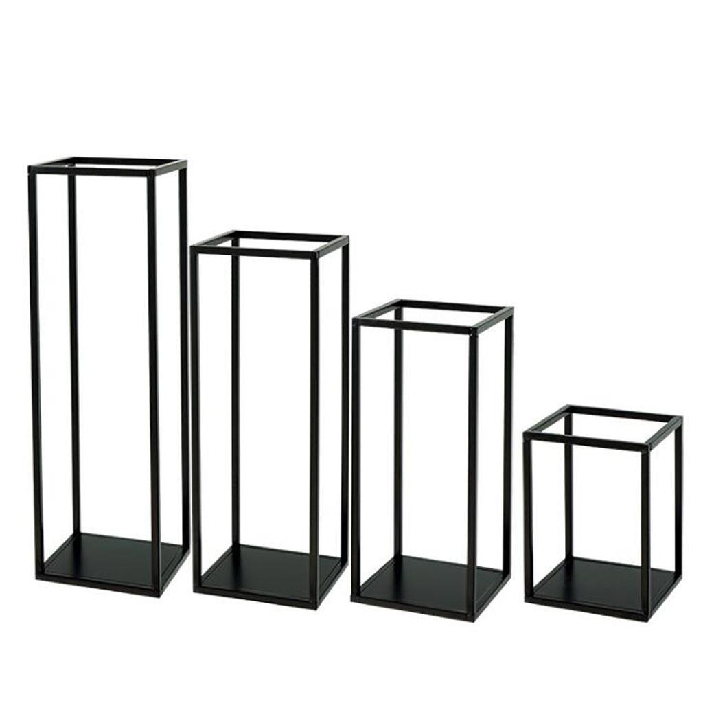 Maxbell Home Decor Rectangular Display Stand for Plants Art Crafts Black 27cm - Aladdin Shoppers