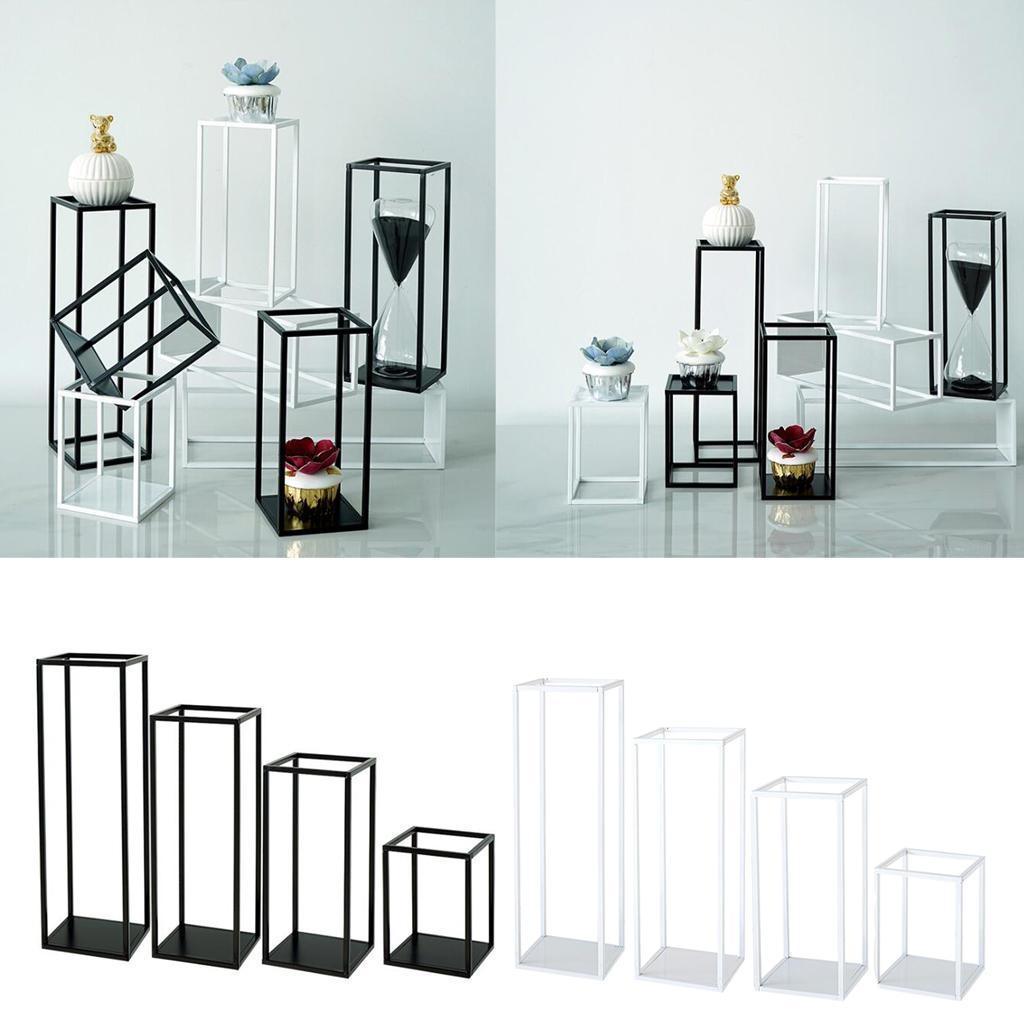 Maxbell Home Decor Rectangular Display Stand for Plants Art Crafts White 13.5cm - Aladdin Shoppers