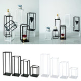 Maxbell Home Decor Rectangular Display Stand for Plants Art Crafts White 13.5cm - Aladdin Shoppers