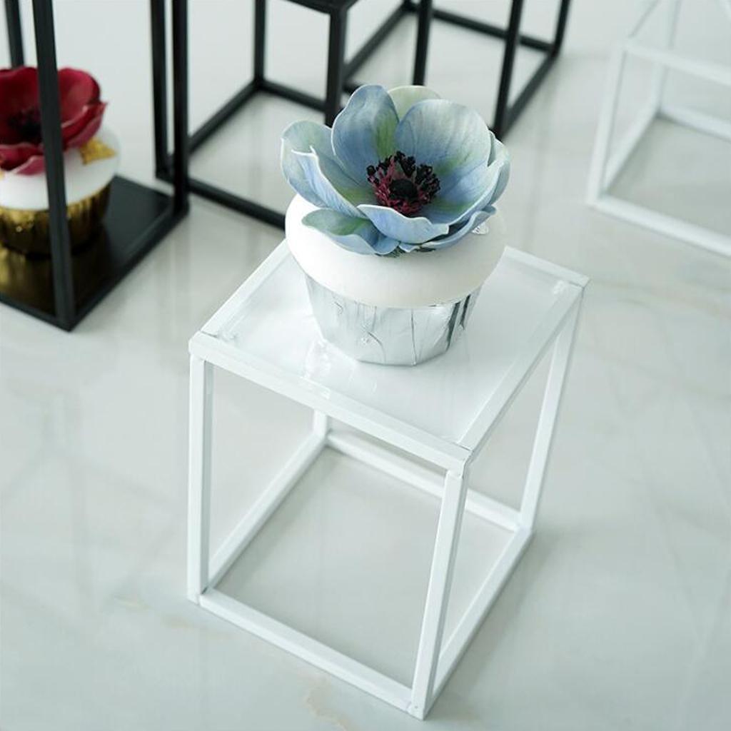 Maxbell Home Decor Rectangular Display Stand for Plants Art Crafts White 13.5cm - Aladdin Shoppers