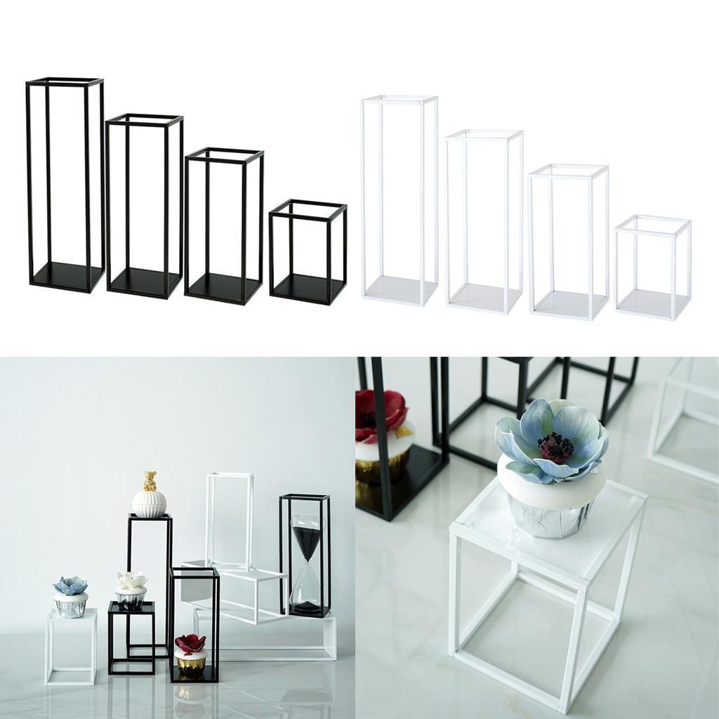 Maxbell Home Decor Rectangular Display Stand for Plants Art Crafts White 13.5cm - Aladdin Shoppers
