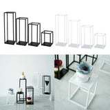 Maxbell Home Decor Rectangular Display Stand for Plants Art Crafts White 13.5cm - Aladdin Shoppers