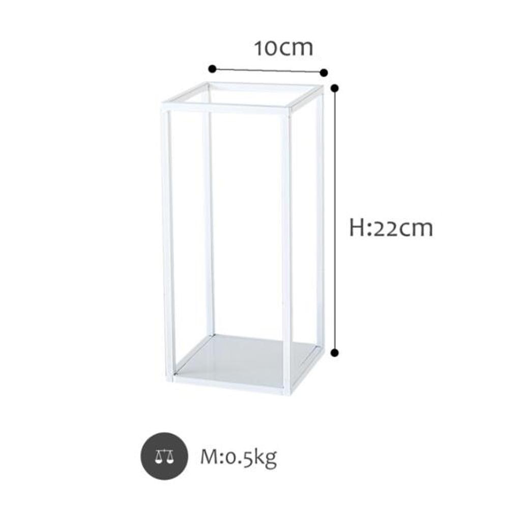 Maxbell Home Decor Rectangular Display Stand for Plants Art Crafts White 22cm - Aladdin Shoppers