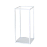 Maxbell Home Decor Rectangular Display Stand for Plants Art Crafts White 22cm - Aladdin Shoppers