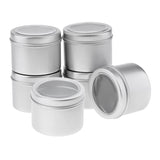 Maxbell Home Office Supply 6 Pieces Aluminum Round Can Cream Gel Jars Storage Containers With Screw Lid 60x46mm - Aladdin Shoppers