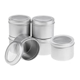 Maxbell Home Office Supply 6 Pieces Aluminum Round Can Cream Gel Jars Storage Containers With Screw Lid 60x46mm - Aladdin Shoppers