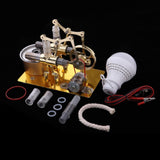 Maxbell Hot Air Stirling Engine Motor Model (2-Cylinder), Electricity Power Generator Model, Hot Steam Education Model Toy Kit - Aladdin Shoppers