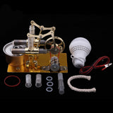 Maxbell Hot Air Stirling Engine Motor Model (2-Cylinder), Electricity Power Generator Model, Hot Steam Education Model Toy Kit - Aladdin Shoppers