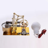 Maxbell Hot Air Stirling Engine Motor Model (2-Cylinder), Electricity Power Generator Model, Hot Steam Education Model Toy Kit - Aladdin Shoppers