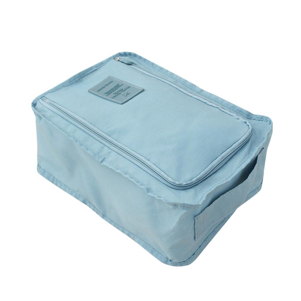Maxbell Household Travel Outdoor Portable Shoes Storage Organizer Bag Box Light Blue - Aladdin Shoppers