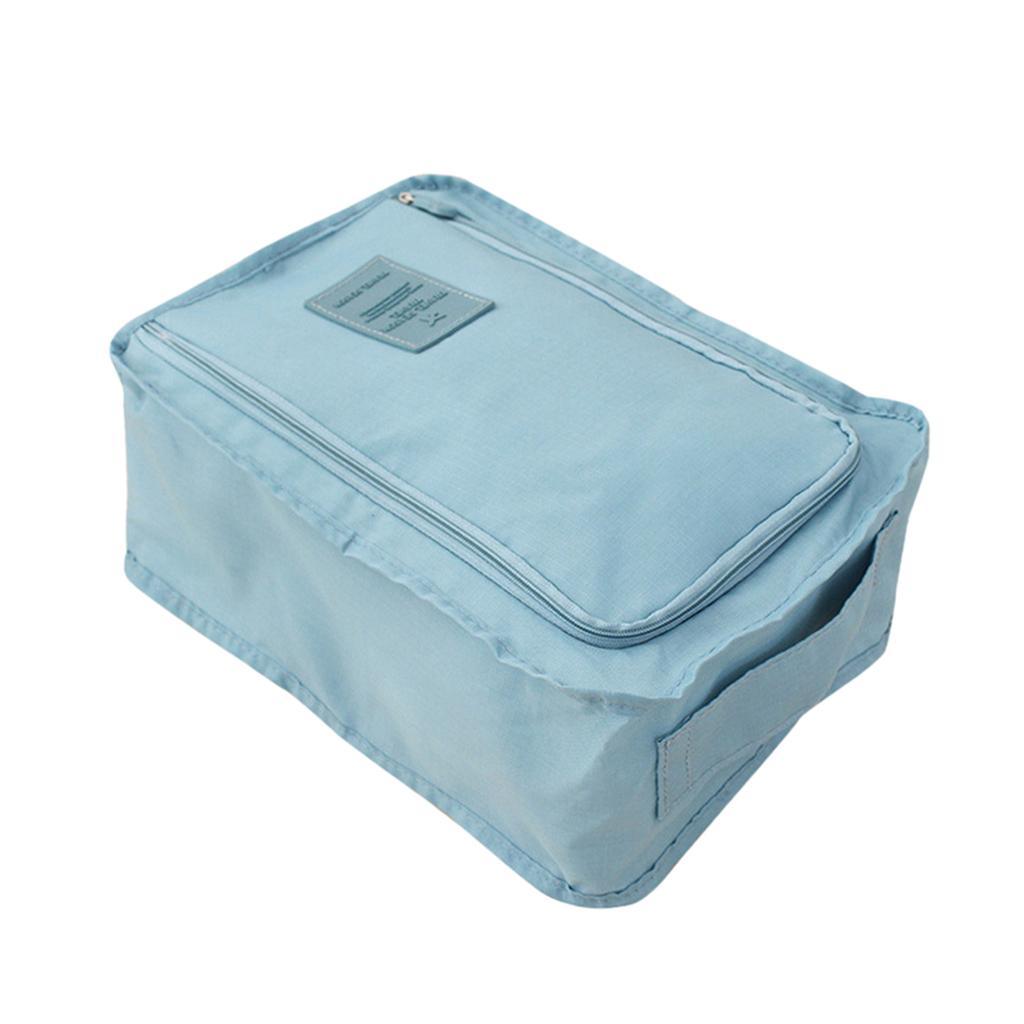 Maxbell Household Travel Outdoor Portable Shoes Storage Organizer Bag Box Light Blue - Aladdin Shoppers