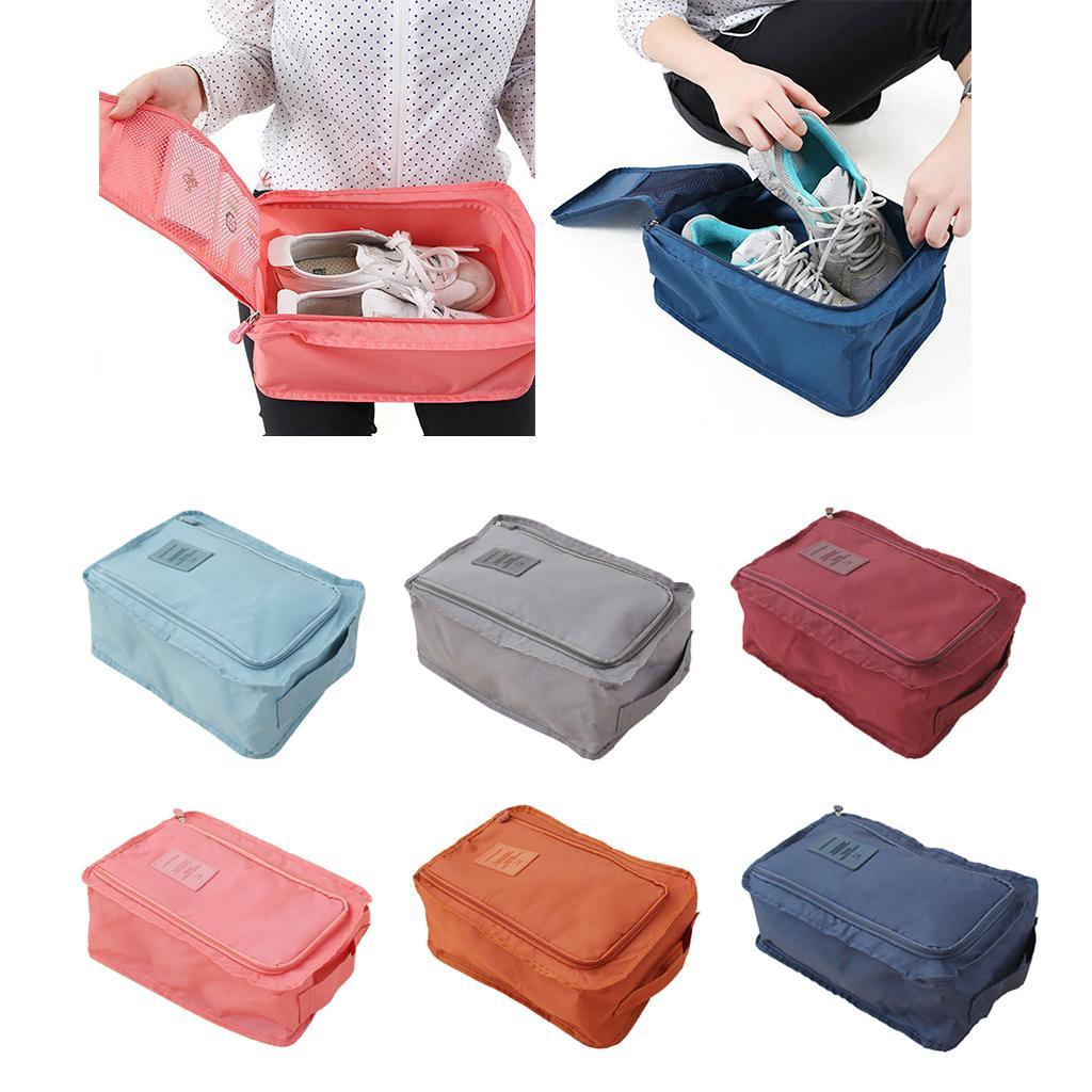 Maxbell Household Travel Outdoor Portable Shoes Storage Organizer Bag Box Red - Aladdin Shoppers
