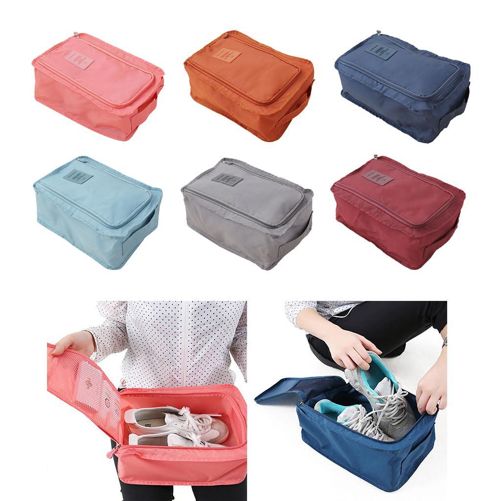 Maxbell Household Travel Outdoor Portable Shoes Storage Organizer Bag Box Red - Aladdin Shoppers