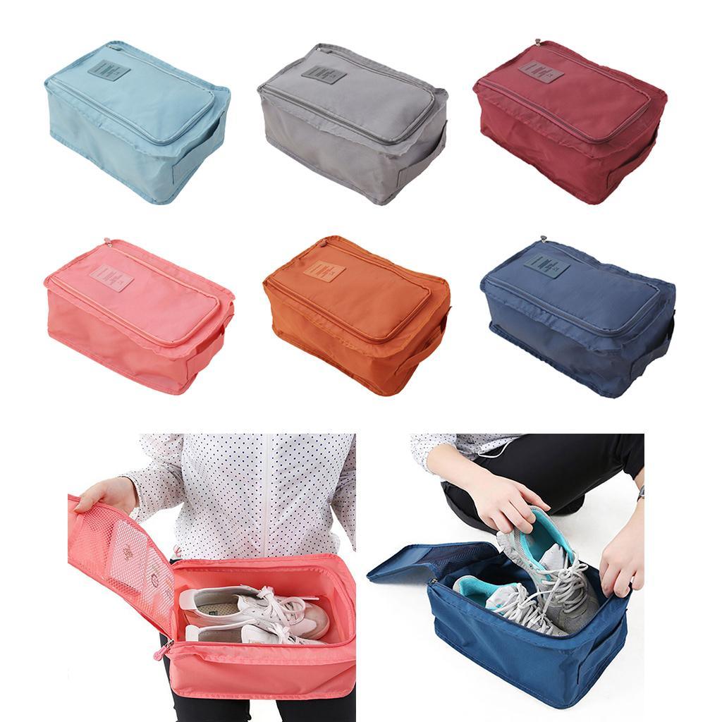 Maxbell Household Travel Outdoor Portable Shoes Storage Organizer Bag Box Red - Aladdin Shoppers