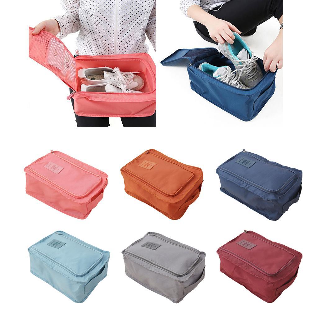 Maxbell Household Travel Outdoor Portable Shoes Storage Organizer Bag Box Red - Aladdin Shoppers