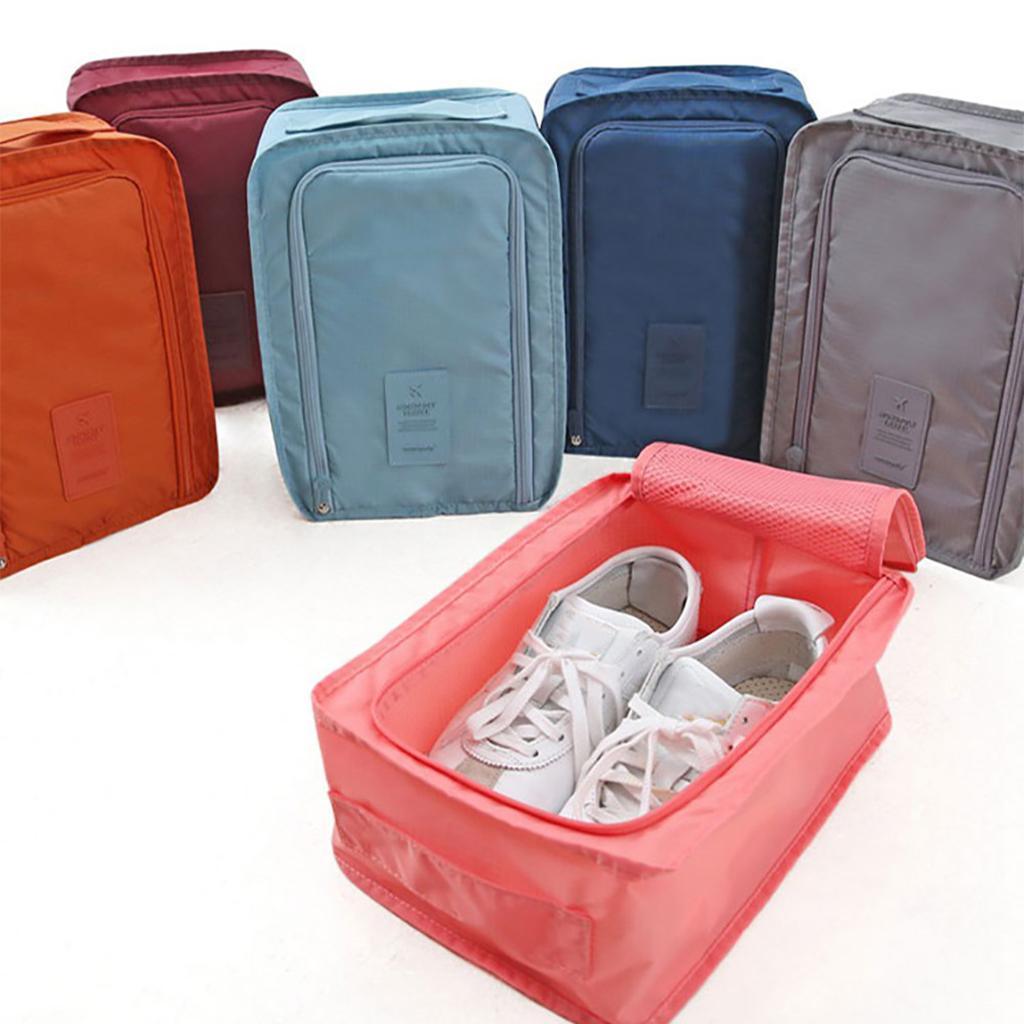 Maxbell Household Travel Outdoor Portable Shoes Storage Organizer Bag Box Red - Aladdin Shoppers