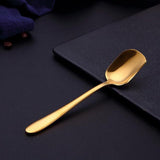 Maxbell Ice Cream Spoon Coffee Spoon Stainless Steel Mixing Scoop Flatware Gold - Aladdin Shoppers