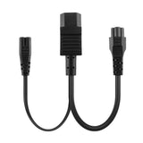 Maxbell IEC320-C14 TO C7+C5 Outlet Power Adapter Cord 1-to-2 3-pin PDU/UPS 350mm - Aladdin Shoppers