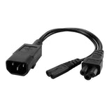 Maxbell IEC320-C14 TO C7+C5 Outlet Power Adapter Cord 1-to-2 3-pin PDU/UPS 350mm - Aladdin Shoppers