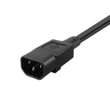 Maxbell IEC320-C14 TO C7+C5 Outlet Power Adapter Cord 1-to-2 3-pin PDU/UPS 350mm - Aladdin Shoppers