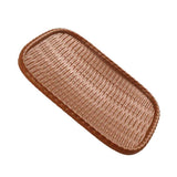 Maxbell Imitation Bamboo Weaving Retro Melamine Plate Serving Dishes Tray Dark Brown - Aladdin Shoppers