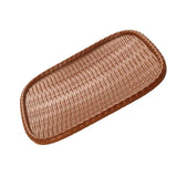 Maxbell Imitation Bamboo Weaving Retro Melamine Plate Serving Dishes Tray Dark Brown - Aladdin Shoppers
