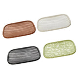 Maxbell Imitation Bamboo Weaving Retro Melamine Plate Serving Dishes Tray Dark Brown - Aladdin Shoppers