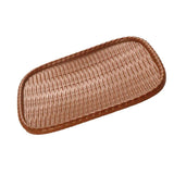 Maxbell Imitation Bamboo Weaving Retro Melamine Plate Serving Dishes Tray Dark Brown - Aladdin Shoppers