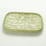 Maxbell Imitation Bamboo Weaving Retro Melamine Plate Serving Dishes Tray Green - Aladdin Shoppers