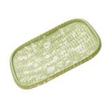 Maxbell Imitation Bamboo Weaving Retro Melamine Plate Serving Dishes Tray Green - Aladdin Shoppers