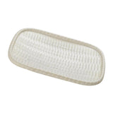 Maxbell Imitation Bamboo Weaving Retro Melamine Plate Serving Dishes Tray White - Aladdin Shoppers