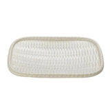Maxbell Imitation Bamboo Weaving Retro Melamine Plate Serving Dishes Tray White - Aladdin Shoppers