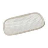 Maxbell Imitation Bamboo Weaving Retro Melamine Plate Serving Dishes Tray White - Aladdin Shoppers