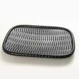 Maxbell Imitation bamboo woven melamine tableware Oval Food Bread Basket Black - Aladdin Shoppers