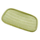 Maxbell Imitation bamboo woven melamine tableware Oval Food Bread Basket Green - Aladdin Shoppers