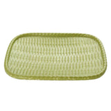 Maxbell Imitation bamboo woven melamine tableware Oval Food Bread Basket Green - Aladdin Shoppers