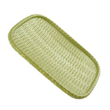 Maxbell Imitation bamboo woven melamine tableware Oval Food Bread Basket Green - Aladdin Shoppers
