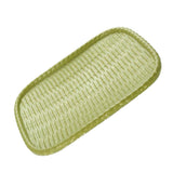Maxbell Imitation bamboo woven melamine tableware Oval Food Bread Basket Green - Aladdin Shoppers
