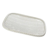 Maxbell Imitation bamboo woven melamine tableware Oval Food Bread Basket White - Aladdin Shoppers