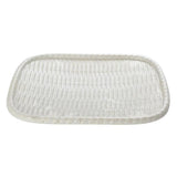 Maxbell Imitation bamboo woven melamine tableware Oval Food Bread Basket White - Aladdin Shoppers