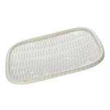 Maxbell Imitation bamboo woven melamine tableware Oval Food Bread Basket White - Aladdin Shoppers