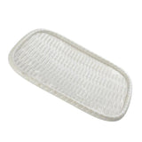 Maxbell Imitation bamboo woven melamine tableware Oval Food Bread Basket White - Aladdin Shoppers