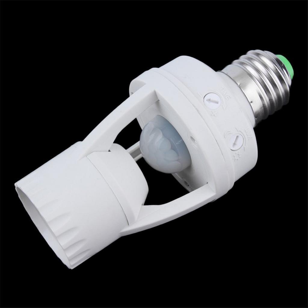 Maxbell Infrared Sensor Adjustable E27 Plug Base LED Switch 8M(max) for Corridors - Aladdin Shoppers