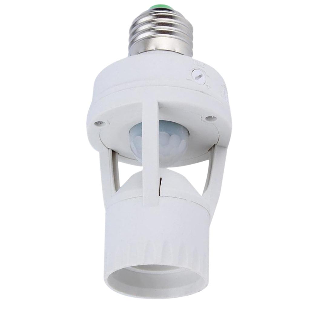 Maxbell Infrared Sensor Adjustable E27 Plug Base LED Switch 8M(max) for Corridors - Aladdin Shoppers