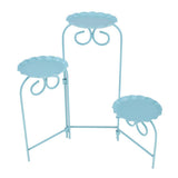 Maxbell Iron Cake Display Stand Cookies Plate Home 3 Tiers Foldable Rack Blue - Aladdin Shoppers