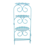 Maxbell Iron Cake Display Stand Cookies Plate Home 3 Tiers Foldable Rack Blue - Aladdin Shoppers